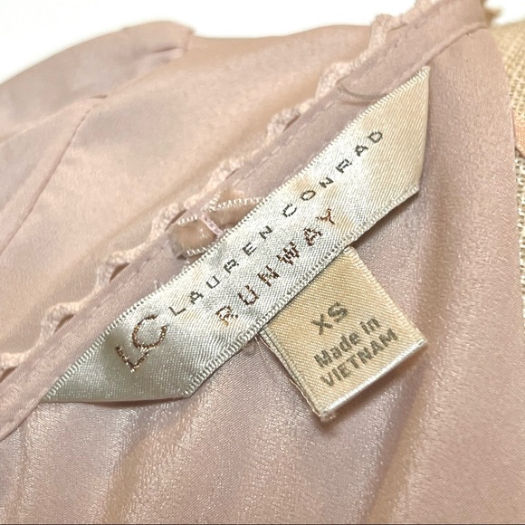 Lauren Conrad Runway Collection Blush Blouse With Lace Accents - Picture 4 of 5